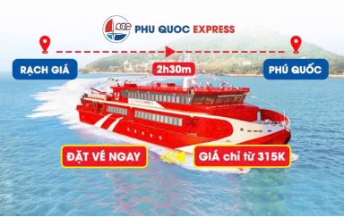Vé Tàu Rạch Giá - Phú Quốc (Phú Quốc Express) Tàu Đỏ 5 Sao